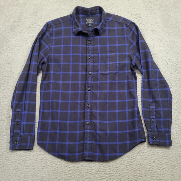 American Eagle Outfitters Other - American Eagle Outfitters Mens M Flannel Shirt Blue‎ Black Plaid Button Down